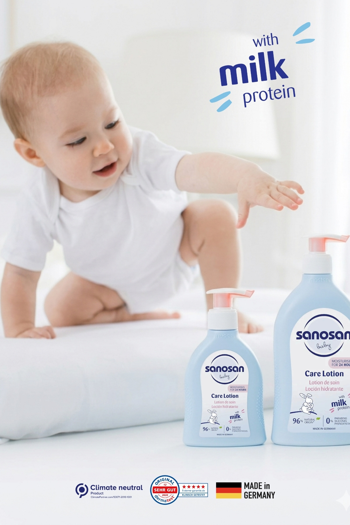 Bebek Bakım Losyonu 200 ml – Süt Proteinli, Papatya ve Panthenollü Nemlendirici Bakım Bebek Bakım Losyonu 200 ml – Süt Proteinli, Papatya ve Panthenollü Nemlendirici Bakım