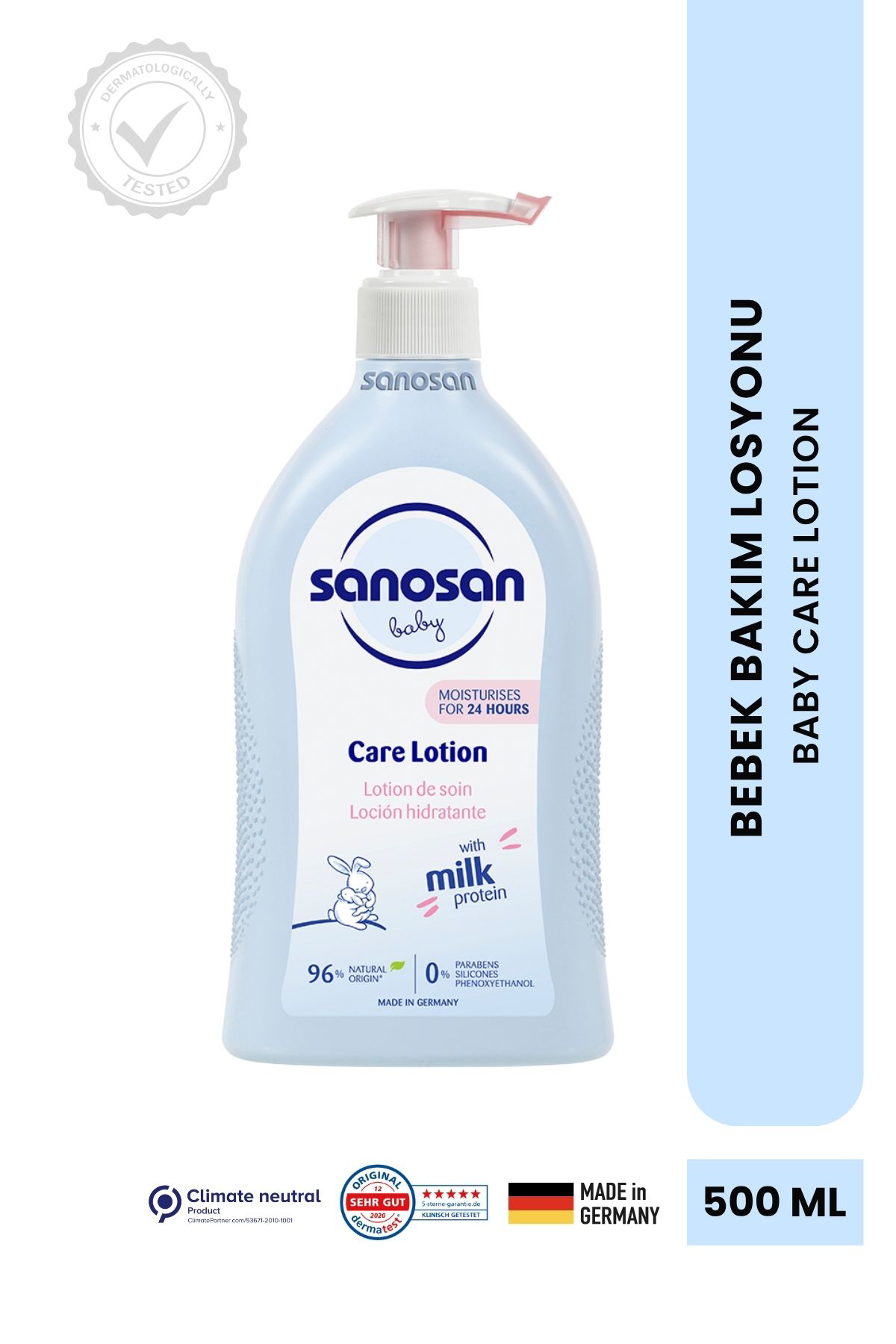 Bebek Bakım Losyonu 200 ml – Süt Proteinli, Papatya ve Panthenollü Nemlendirici Bakım