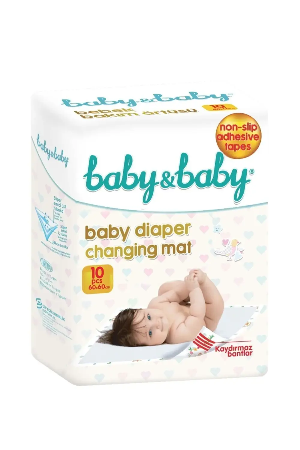 Bebek Bakım Örtüsü 60x60cm Alt Açma Bezi 10 Adet