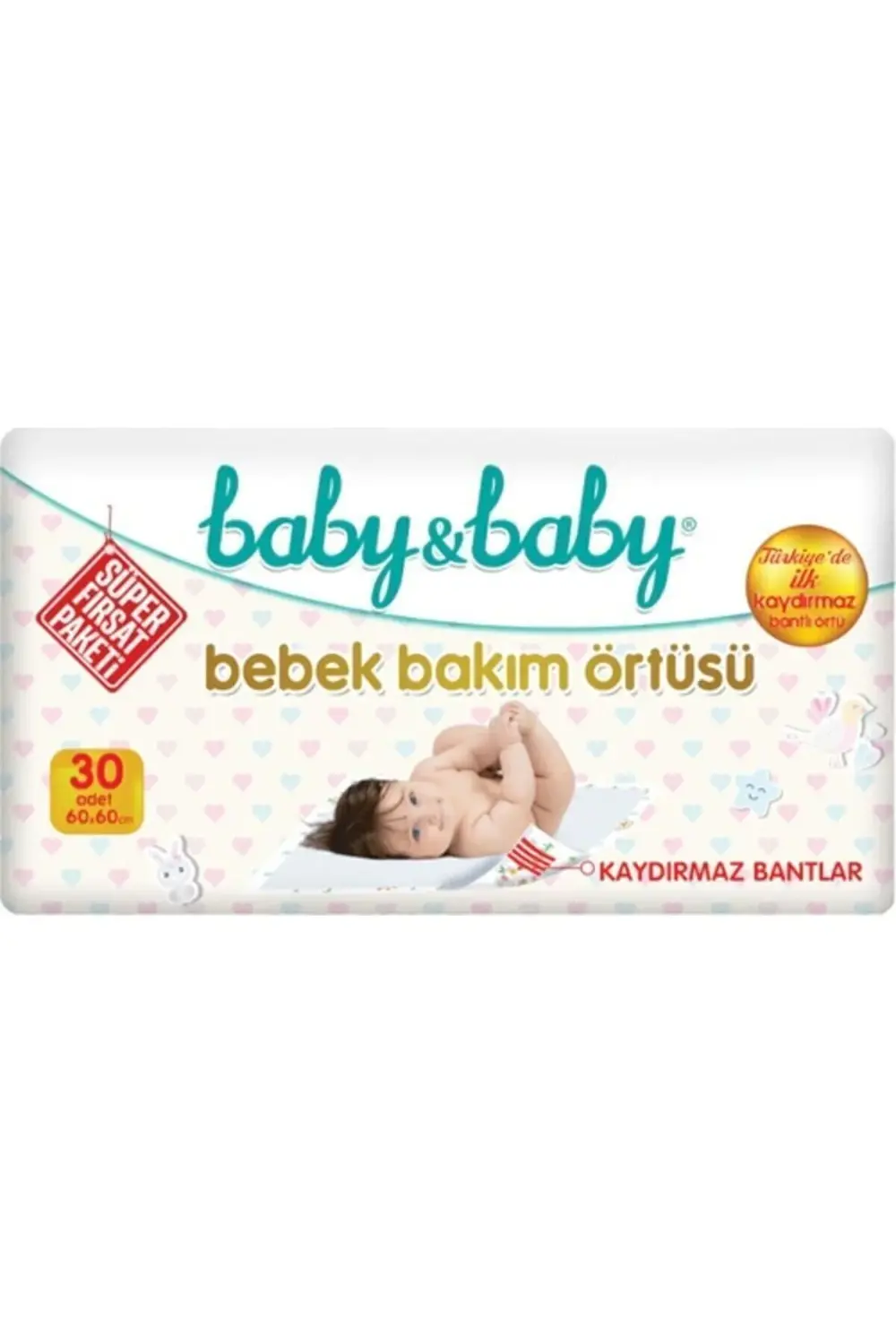Bebek Bakım Örtüsü 60x60cm Alt Açma Bezi 30'lu Paket 5 adet