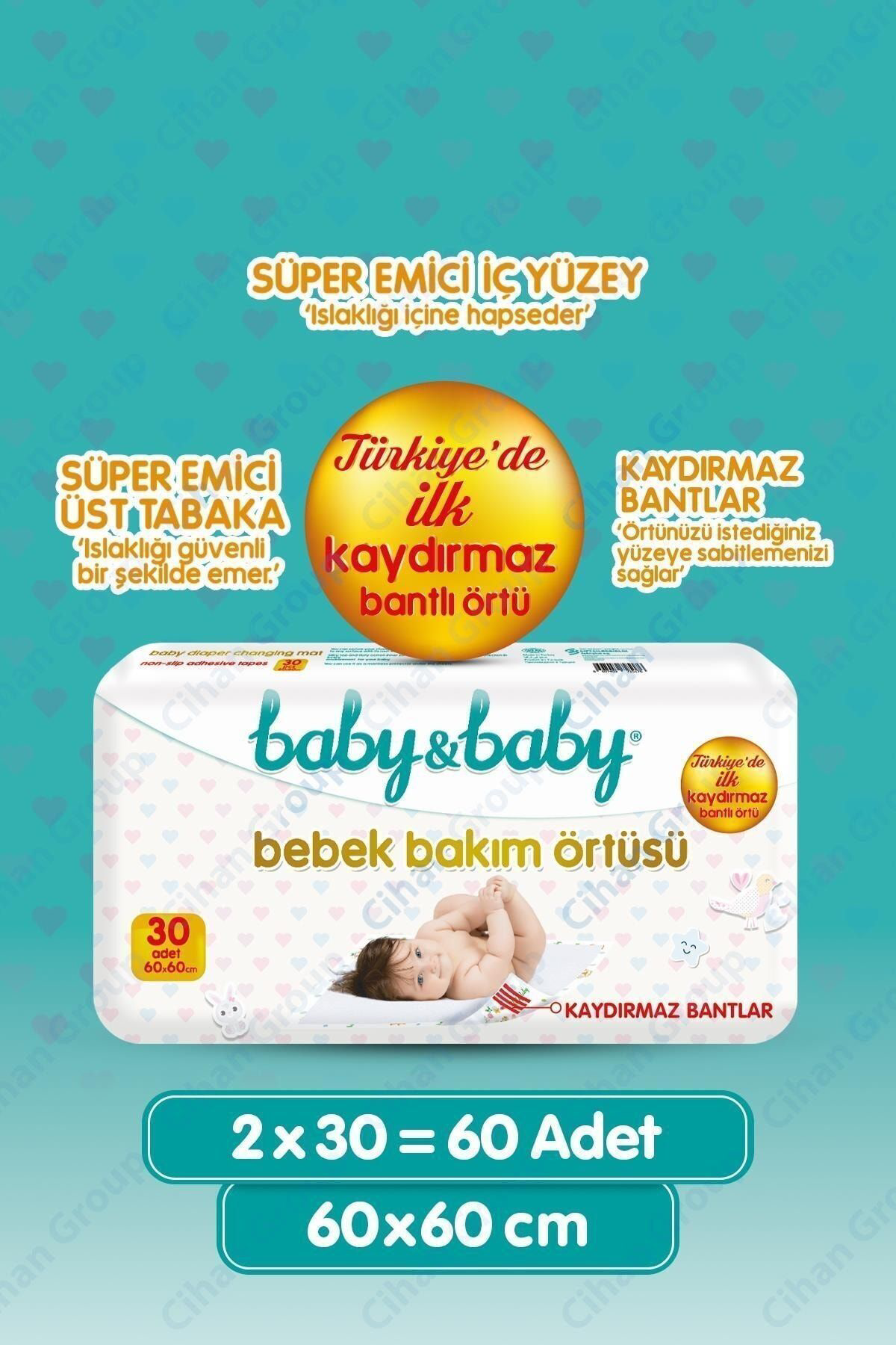 Bebek Bakım Örtüsü 60x60cm 30'lu X2 Adet