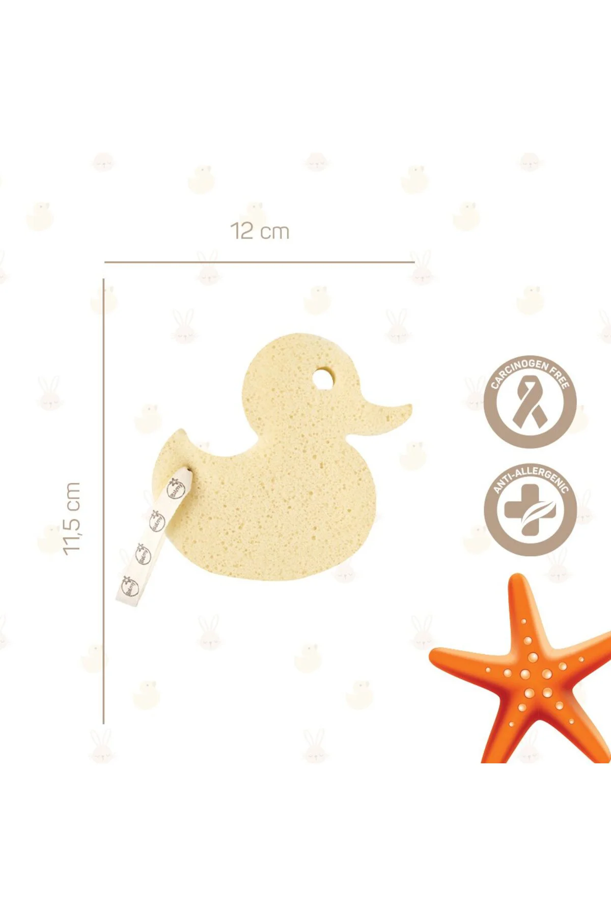 Bebek Banyo Bakım Seti / 3 Adet Tahriş Karşıtı Sünger - 1 Adet Be