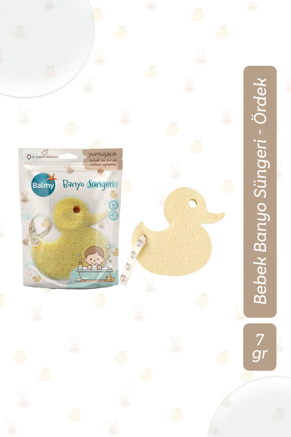Bebek Banyo Süngeri Seti - Ördek & Tavşan