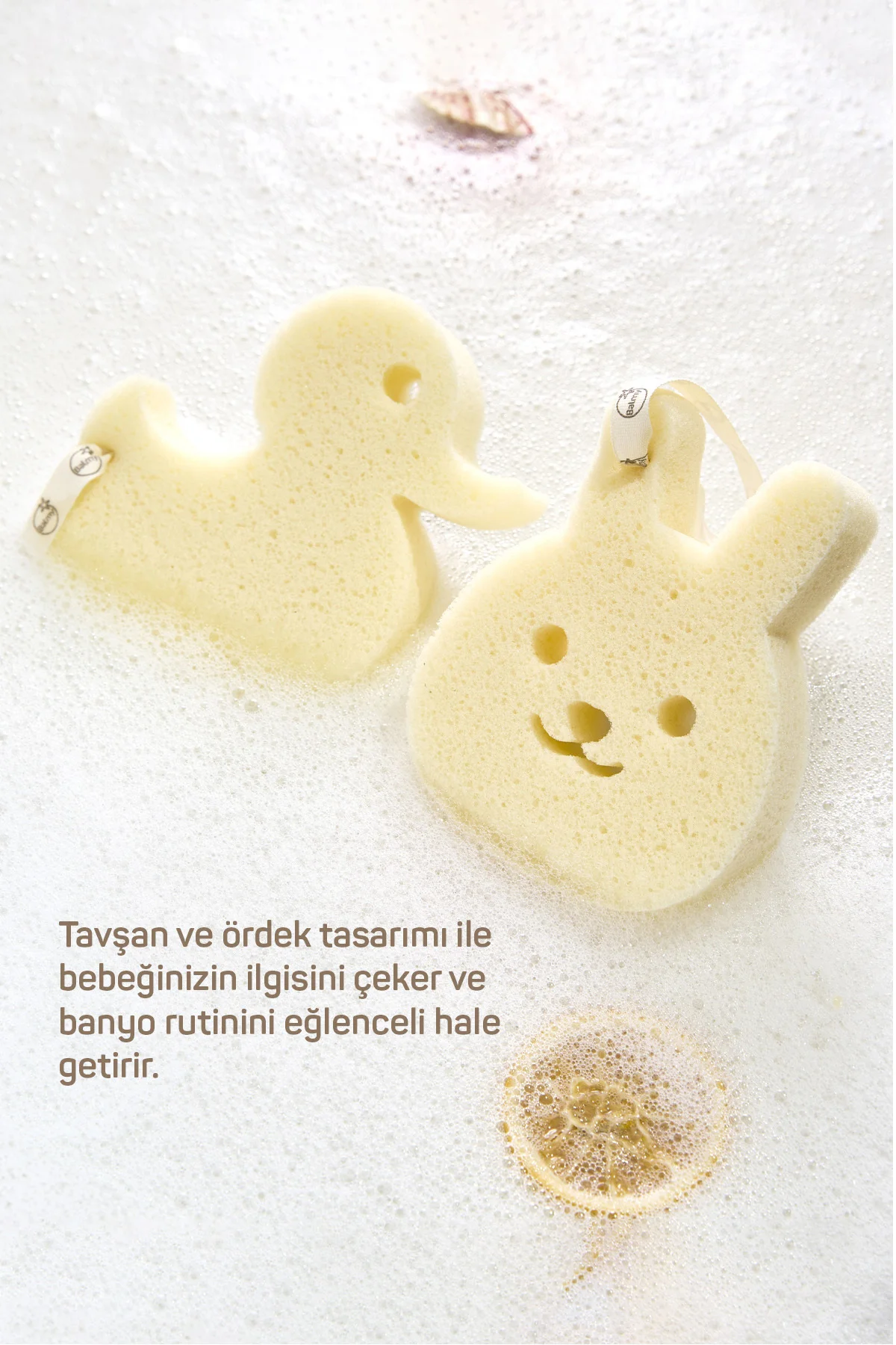 Bebek Banyo Süngeri Seti - Ördek & Tavşan
