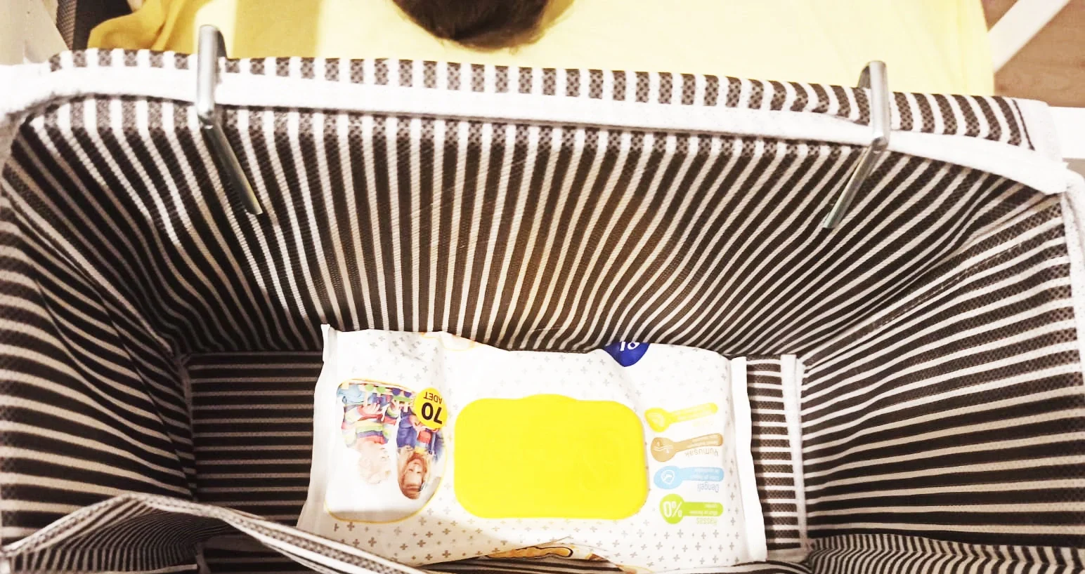 Bebek Beşik Başucu Düzenleyici Kapaklı 5 Bölmeli Organizer