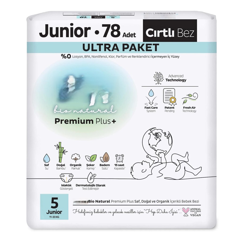 Bebek Bezi Ultra Paket 5 Beden 78 Adet