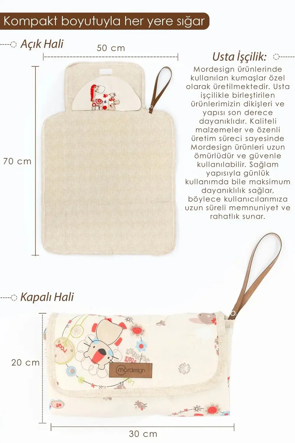 Bebek Çanta Alt Açma Minderi, Alt Değiştirme Pedi, Taşınabilir Ba