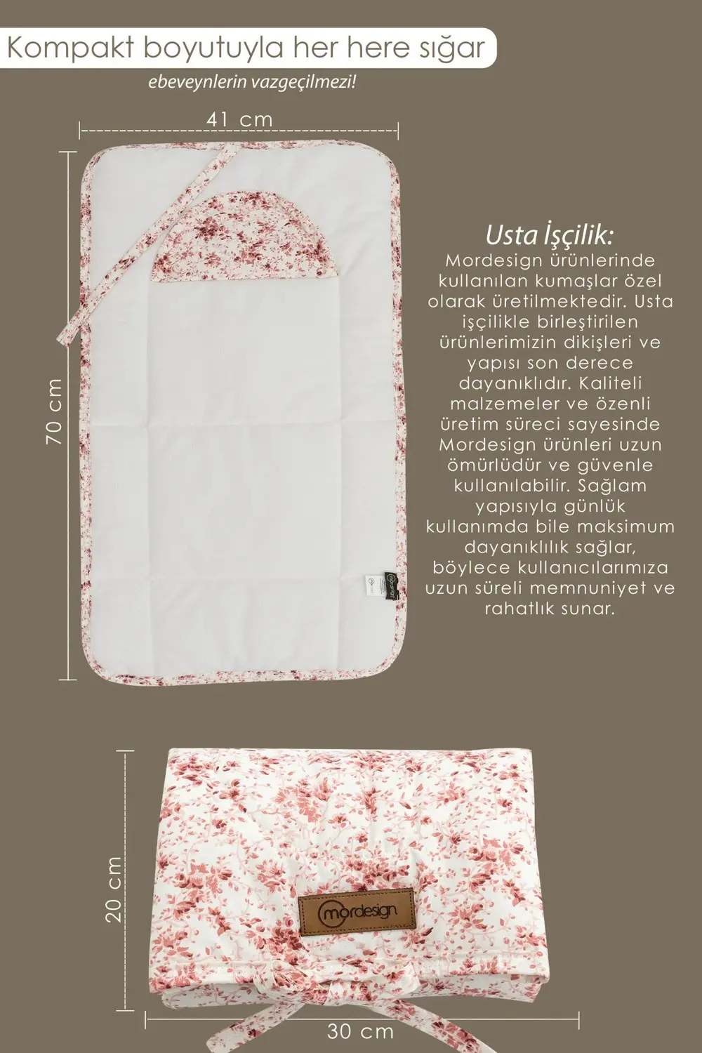 Bebek Çanta Alt Açma Minderi Alt Değiştirme Pedi Taşınabilir Bakı