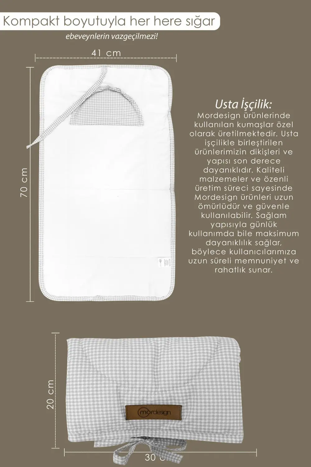 Bebek Çanta Alt Açma Minderi Alt Değiştirme Pedi Taşınabilir Bakı