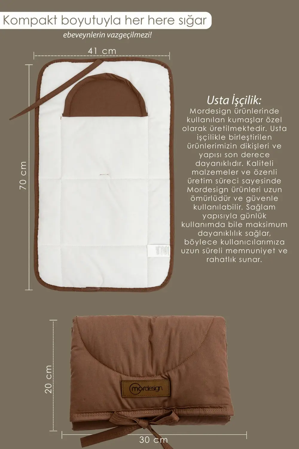 Bebek Çanta Alt Açma Minderi, Alt Değiştirme Pedi, Taşınabilir Ba