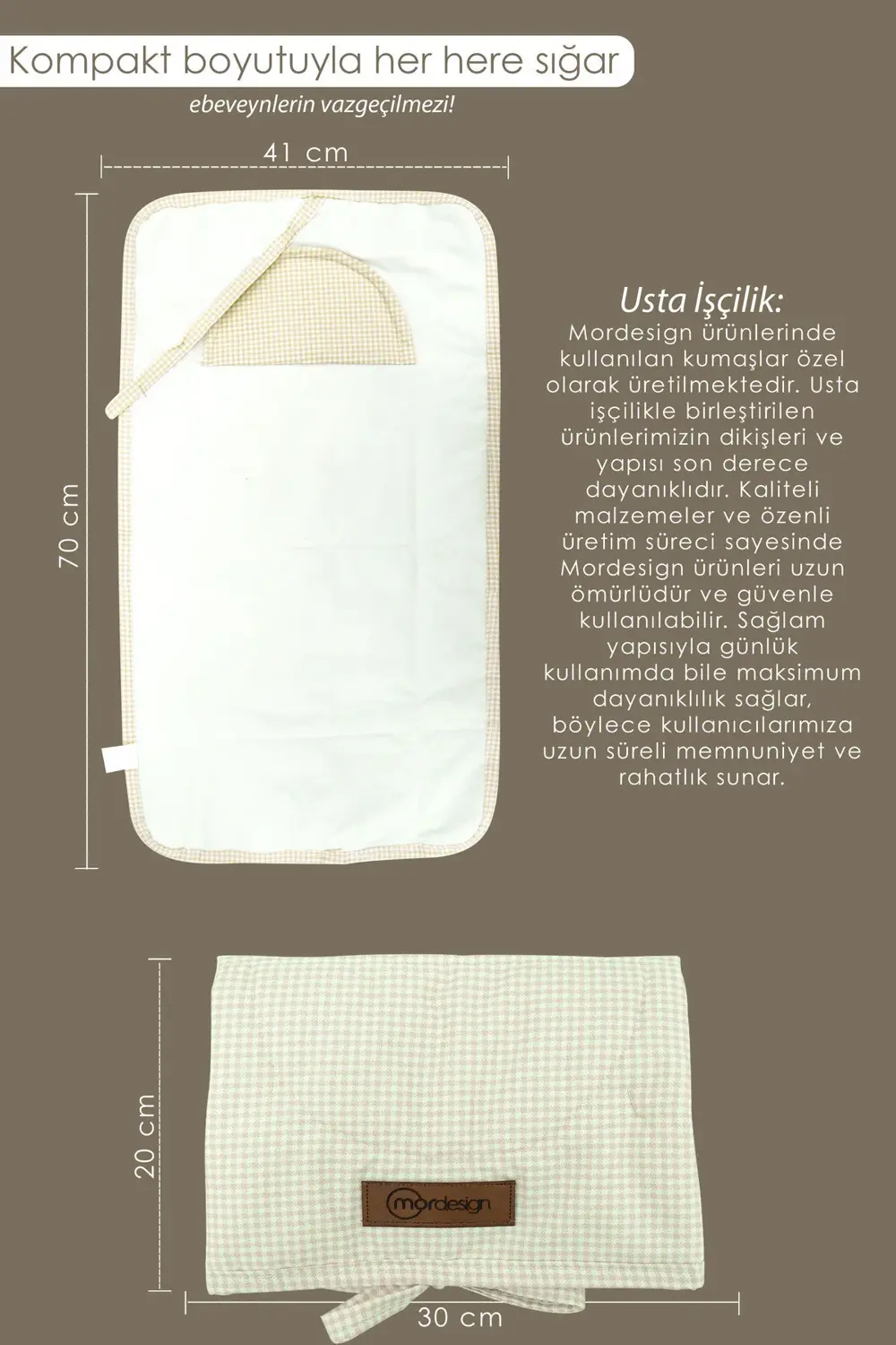 Bebek Çanta Alt Açma Minderi Alt Değiştirme Pedi Taşınabilir Bakı