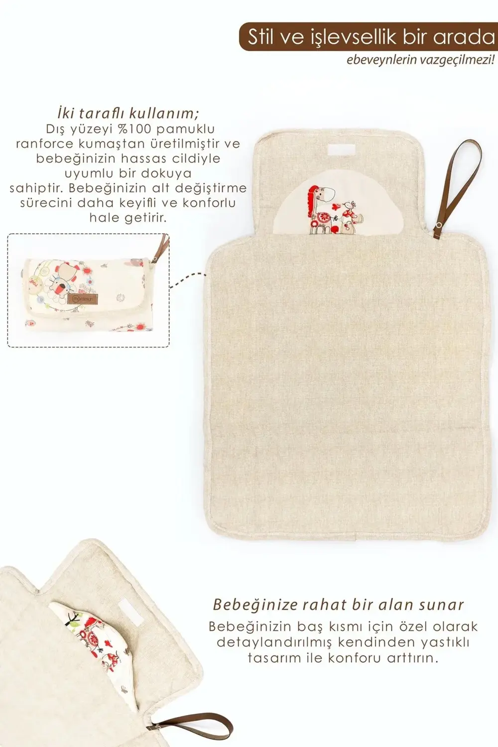 Bebek Çanta Alt Açma Minderi, Alt Değiştirme Pedi, Taşınabilir Ba