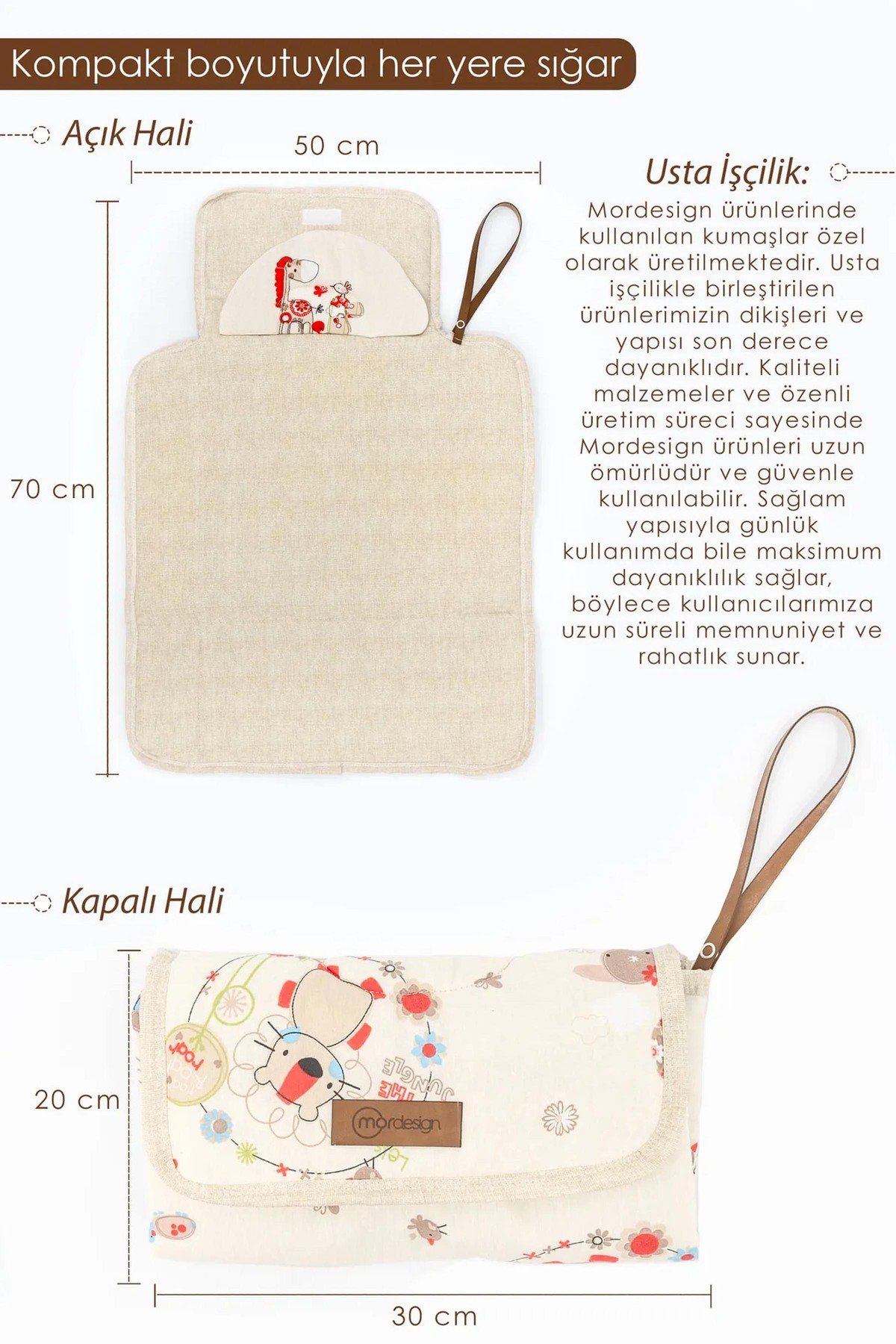 Bebek Çanta Alt Açma Minderi, Alt Değiştirme Pedi, Taşınabilir Ba