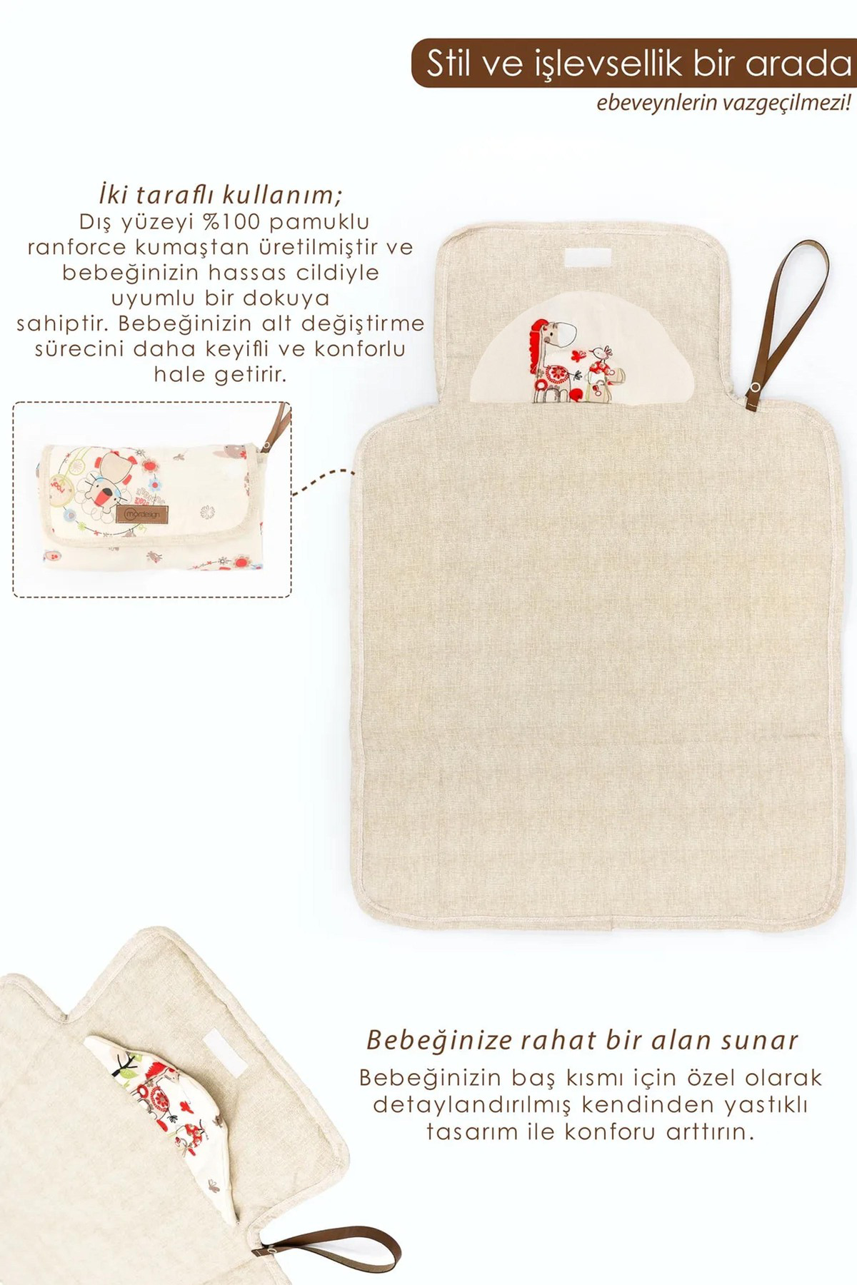 Bebek Çanta Alt Açma Minderi, Alt Değiştirme Pedi, Taşınabilir Ba