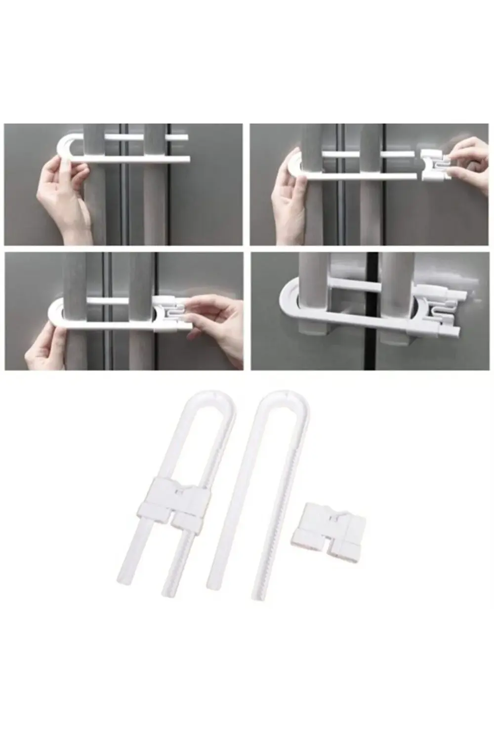 Bebek Çocuk Çekmece ve Dolap Koruma Raylı Güvenlik Sistemi Emniye