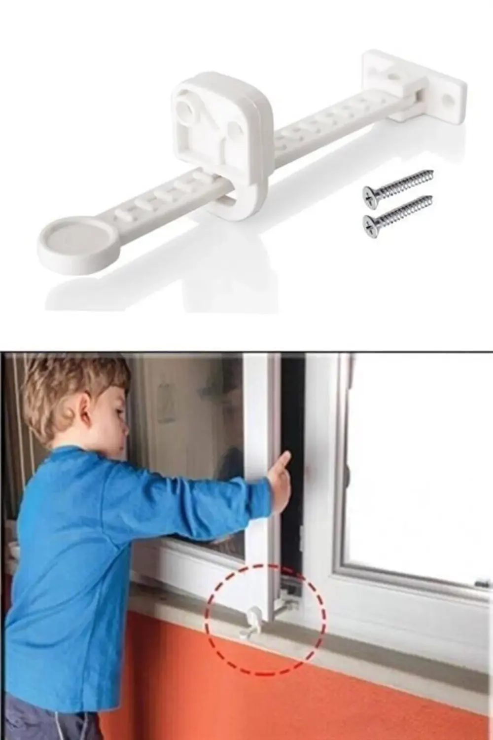 ® Bebek Çocuk Evcil Hayvan Güvenlik Ayarlanabilir Koruyucu Pencer