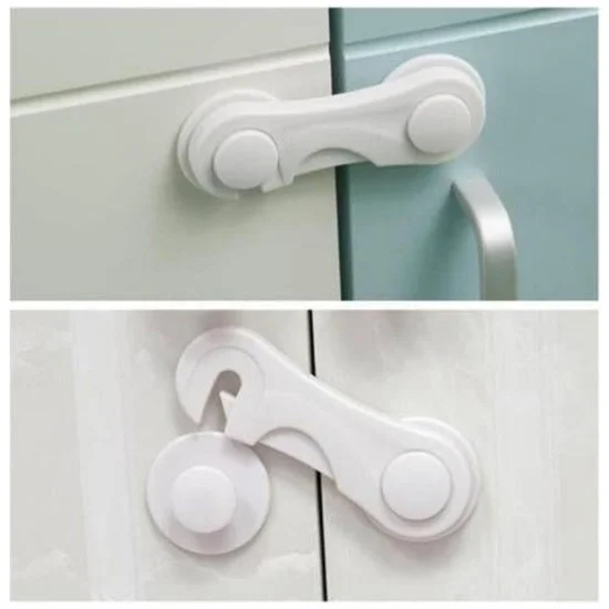 Bebek Çocuk Güvenliği Çekmece Ve Dolap İçin Kendiliğinde Yapışkanlı Vidasız Kapak Kilidi Bx40