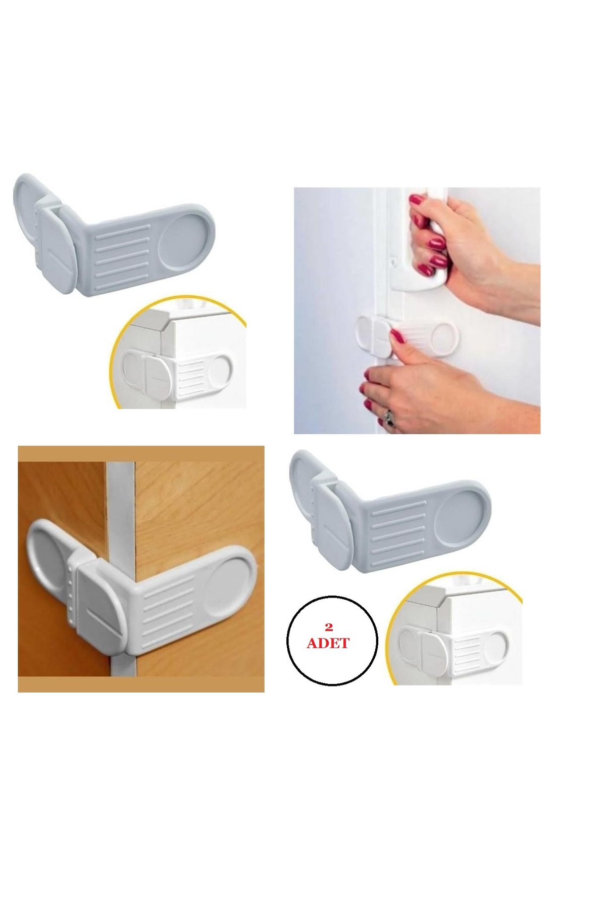 Nefertiya Bebek Çocuk Güvenlik Çekmece Ve Dolap İçin Kendiliğinde Yapışkanl