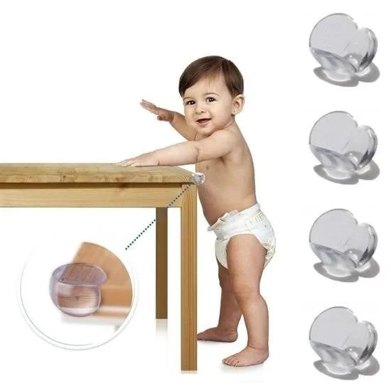 Bebek Çocuk Yumuşak ve Esnek Dairesel Şeffaf Yapışkanlı Güvenlik 