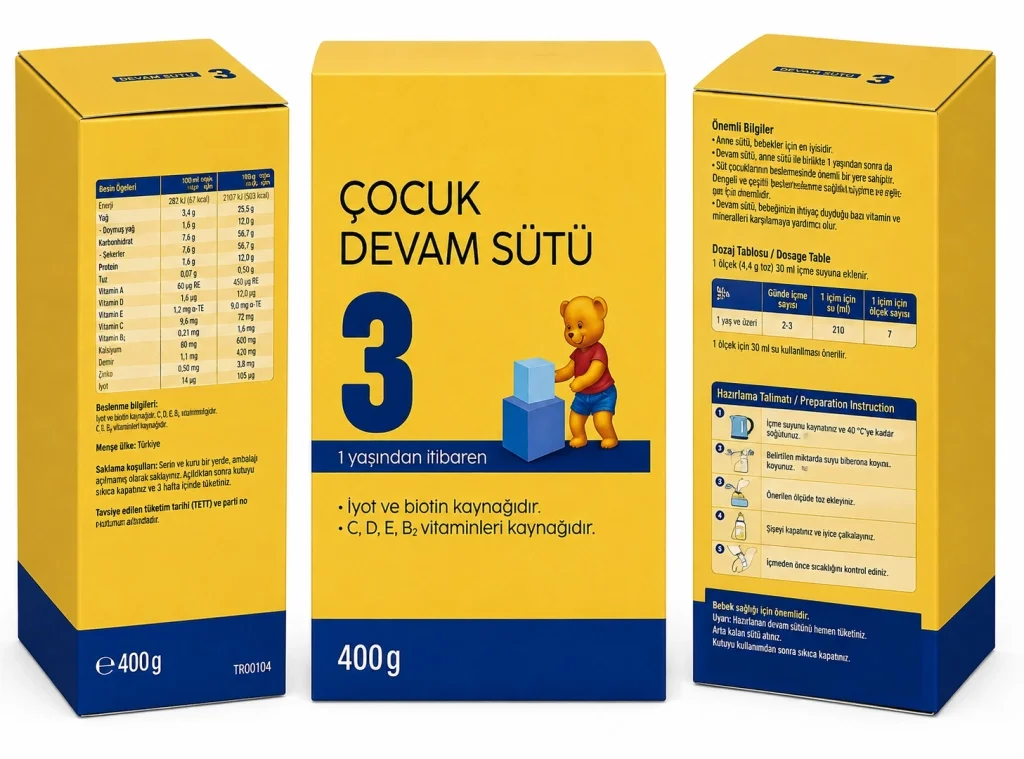 Bebek Devam Sütü 3 400 Gr adet fiyatıdır Fiyatı, Yorumları ve Özellikleri