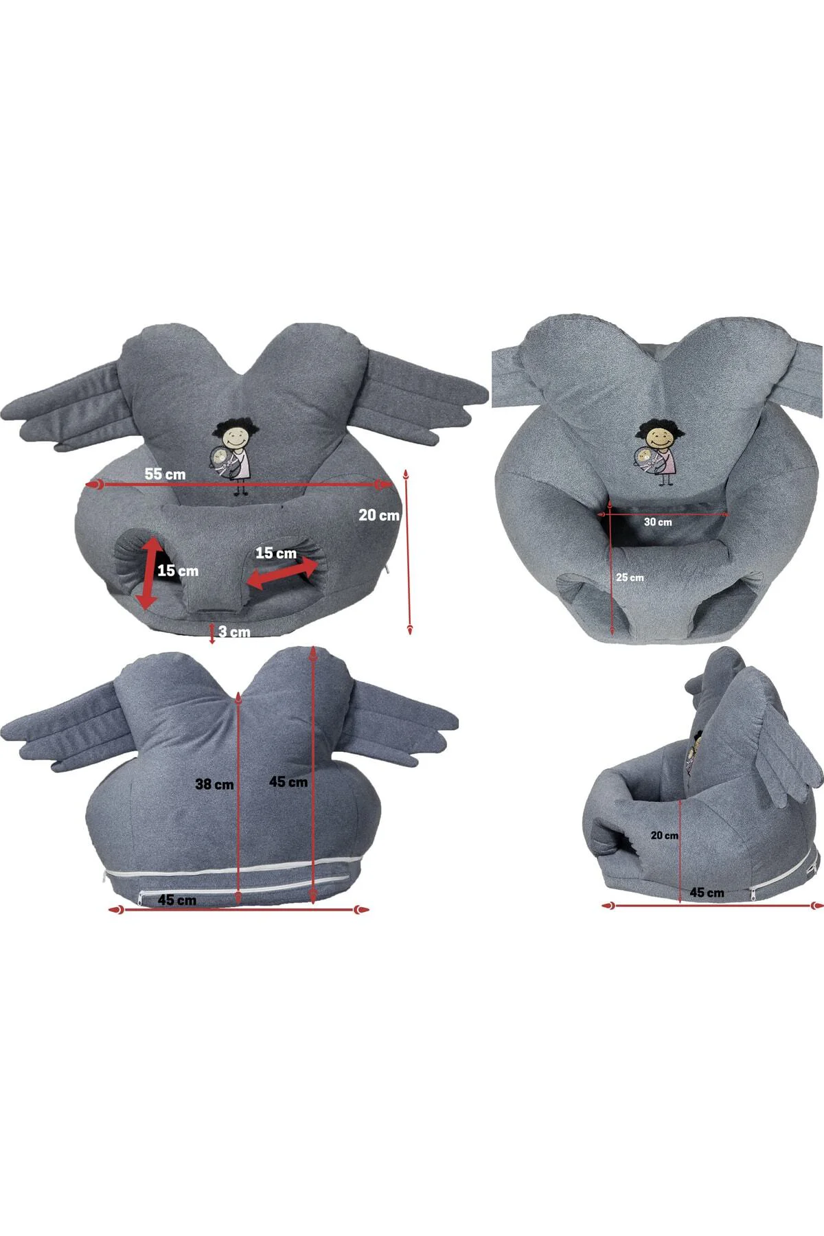 Bebek Dik Duruş Koltuğu, Bebek Destek Minderi "bebe Koltuk" Tayty