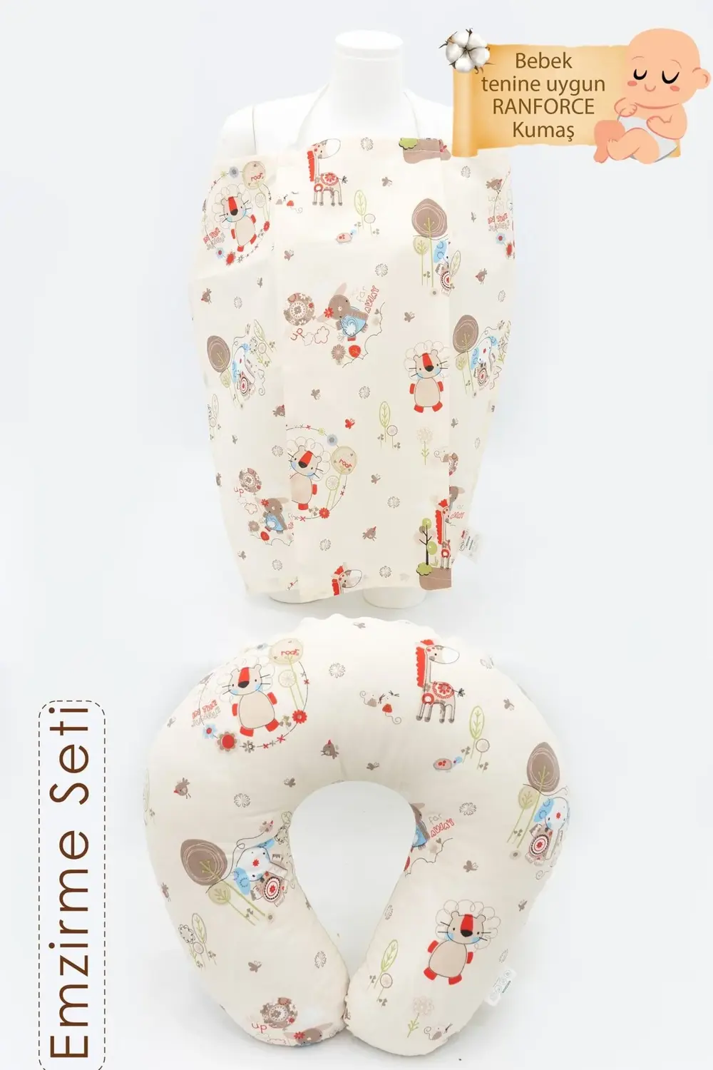 Bebek Emzirme Önlüğü Ve Yastık 2' Li Avantajlı Set, Emzirme Önlüğ