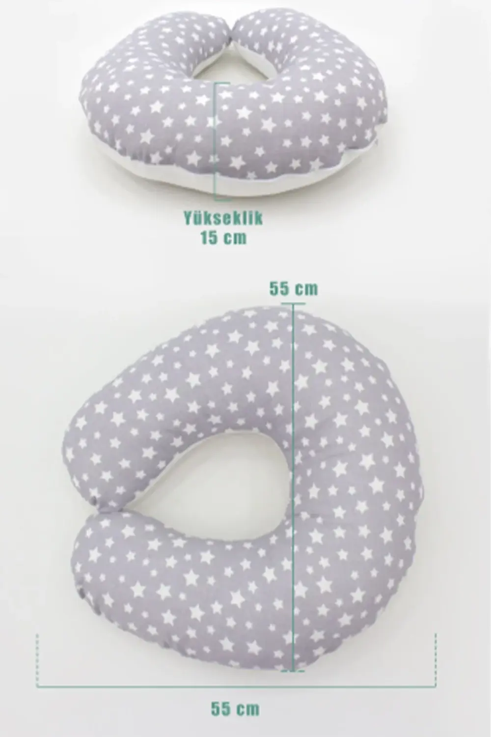 Mordesign Bebek Emzirme Önlüğü Ve Yastık 2' Li Avantajlı Set, Stars Serisi,