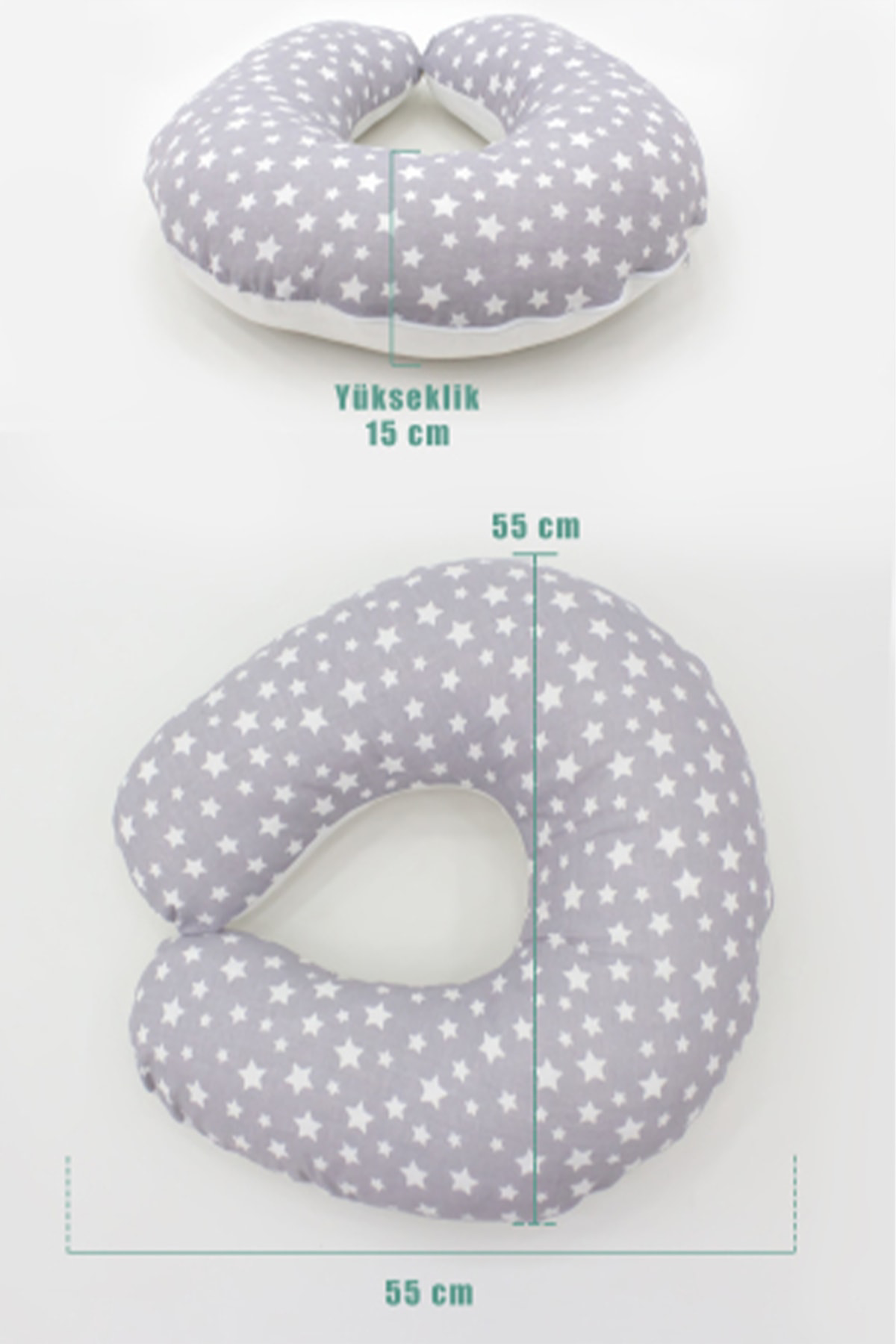 Mordesign Bebek Emzirme Önlüğü Ve Yastık 2' Li Avantajlı Set, Stars Serisi,