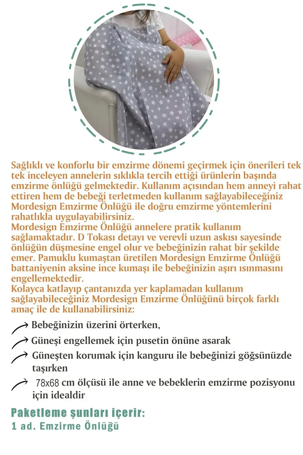 Bebek Emzirme Örtüsü / Önlüğü, Çok Amaçlı Yenidoğan için Örtü, Bi
