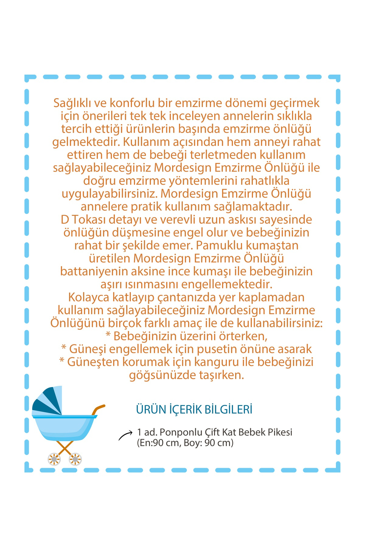 Mordesign Bebek Emzirme Örtüsü / Önlüğü, Animal Serisi