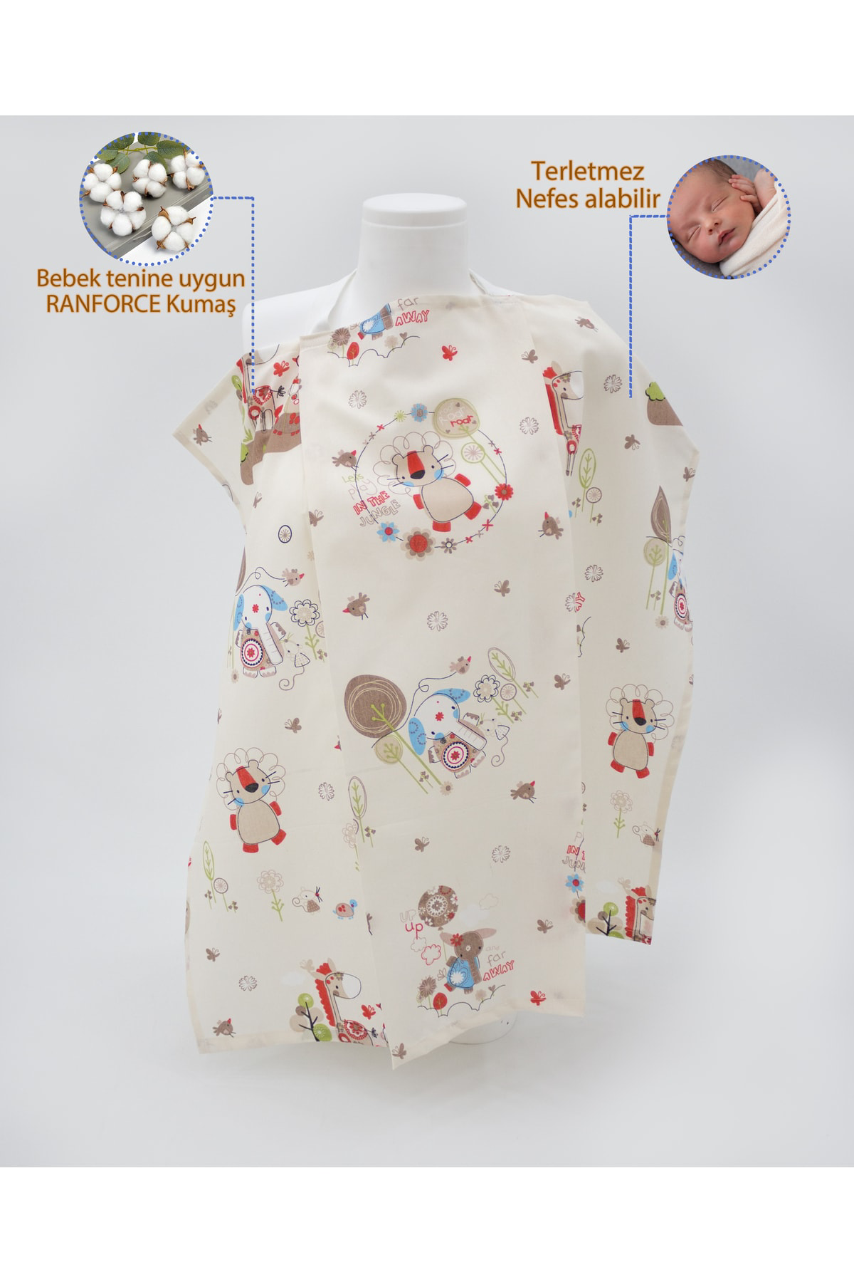 Mordesign Bebek Emzirme Örtüsü / Önlüğü, Animal Serisi