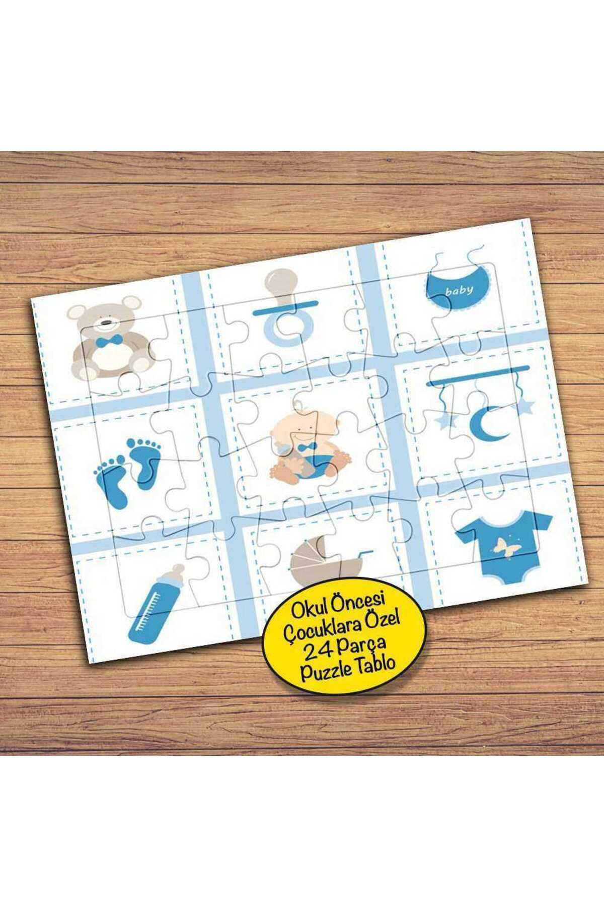 Asilmeydan Bebek Eşyalari Temali Kolyaj 24 Parça Çocuklara Özel Yapboz Tablo