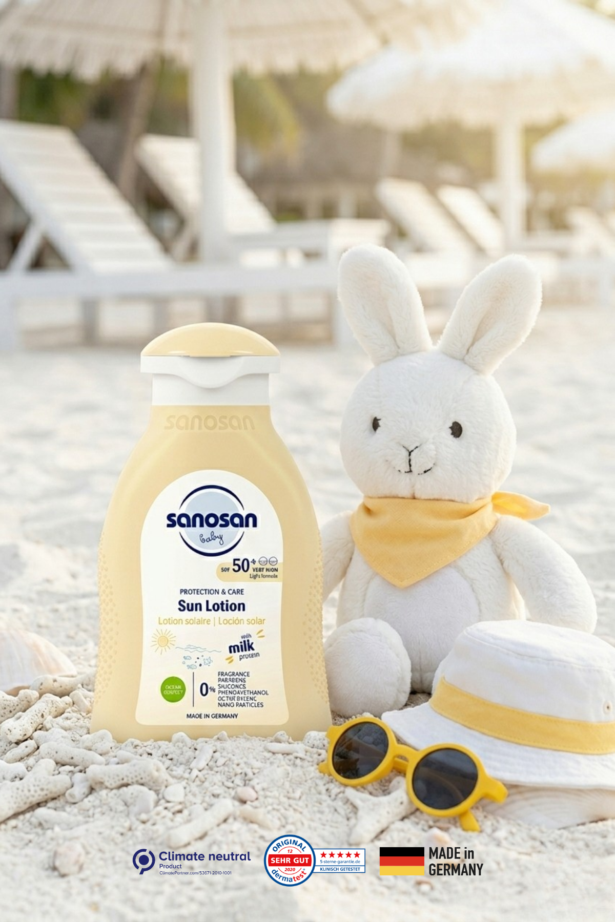 Bebek Güneş Losyonu SPF 50+ 100 ml - Hassas Ciltler İçin Yüksek Koruma ve Suya Dayanıklı Bakım
