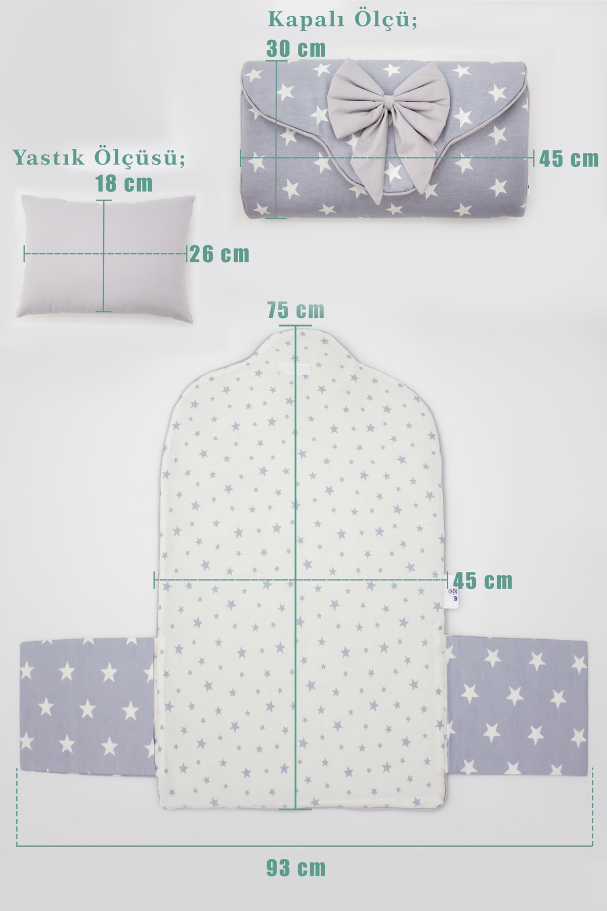 Mordesign Bebek İçin Taşınabilir Alt Açma Minderi, Alt Açma Bakım Çantası O