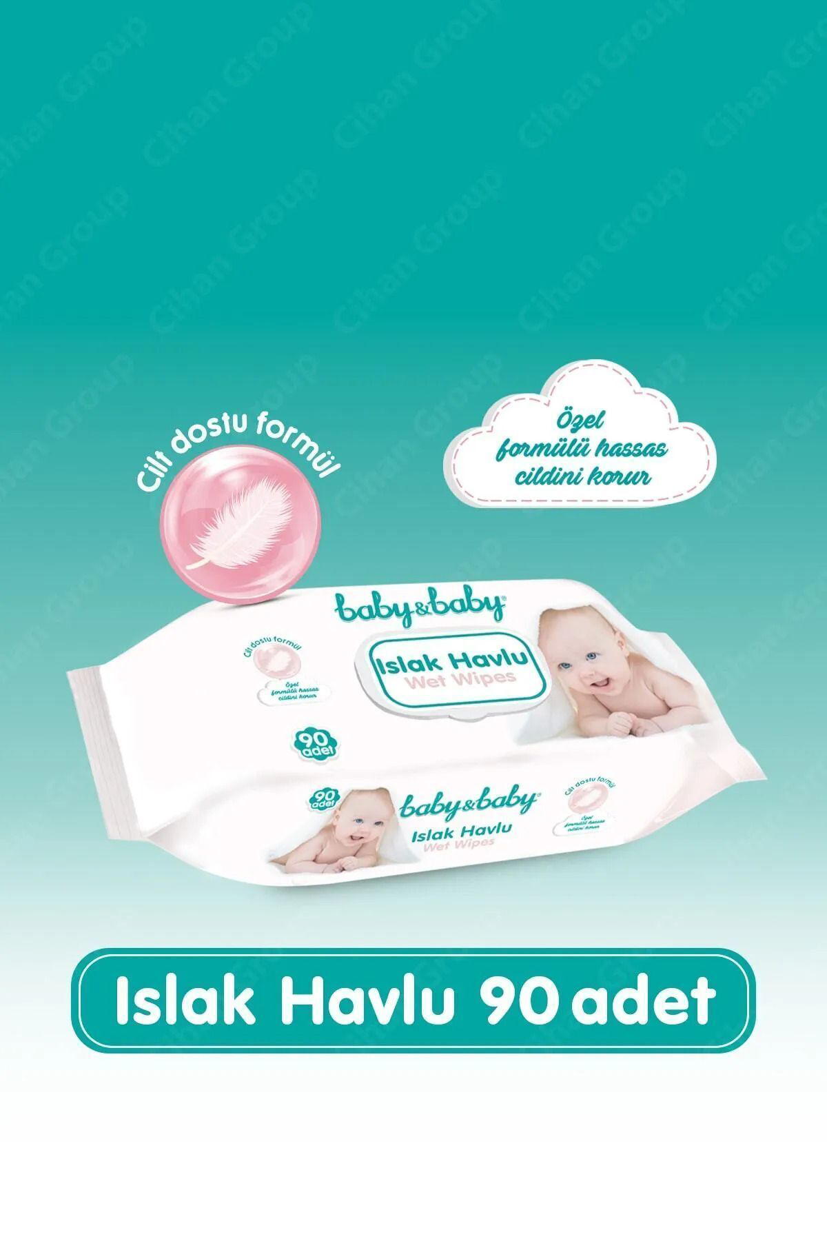 Bebek Islak Havlu Mendil 90'LI - 2 Paket