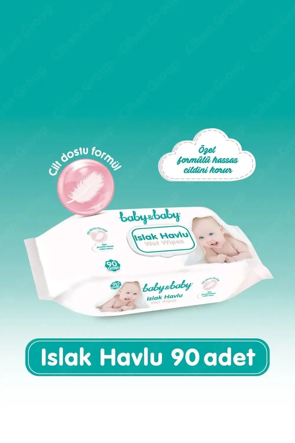 Baby&Baby Bebek İslak Havlu Mendil 90'Li - 2 Paket