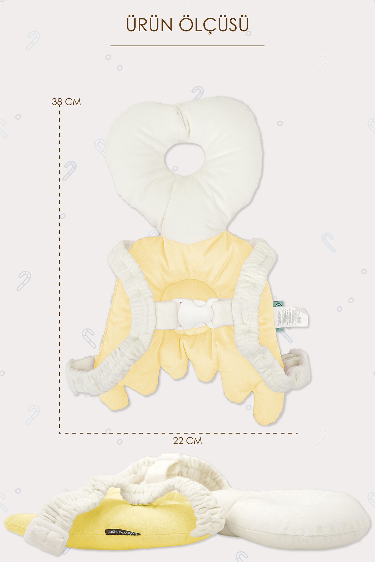 Mordesign Bebek Kafa Koruma Yastığı, Ayarlanabilir Yürümeye Başlayan Koruma