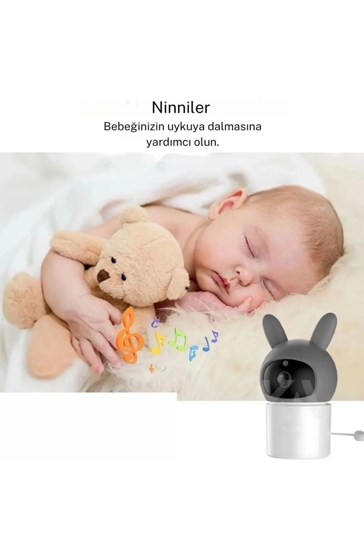 Bebek Kamerası Kumandalı Monitörlü Karşılıklı Konuşma Özellikli ,