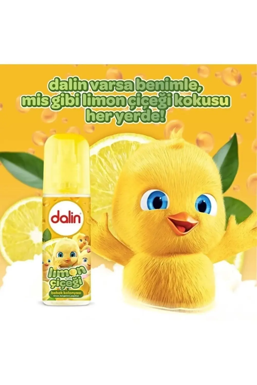 BEBEK KOLONYASI 150ML LİMON ÇİÇEĞİ (LİMON-BERGOMAT-PAPATYA)-
