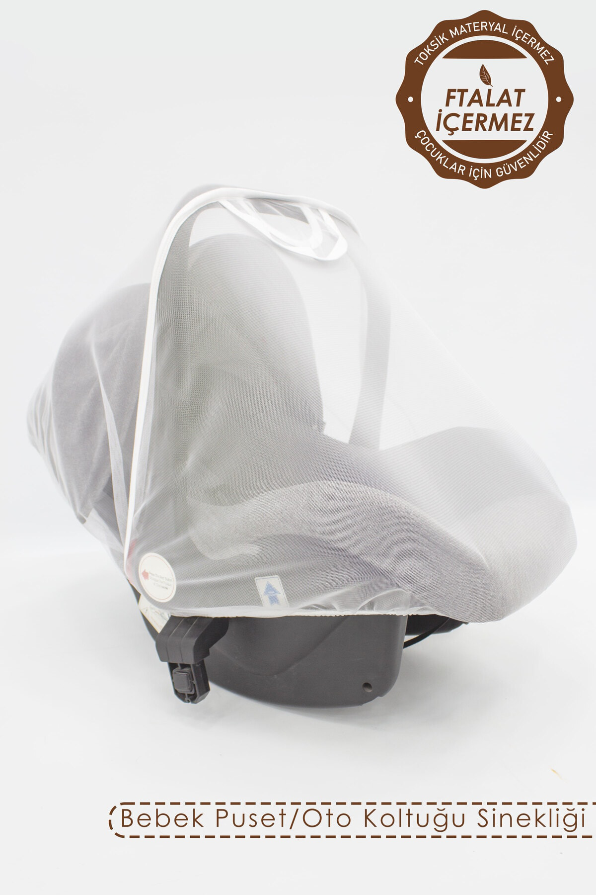 Mordesign Bebek Lüx Puset/Oto Koltuk Sinekliği, Sahra Serisi, Beyaz(Tüm Beb