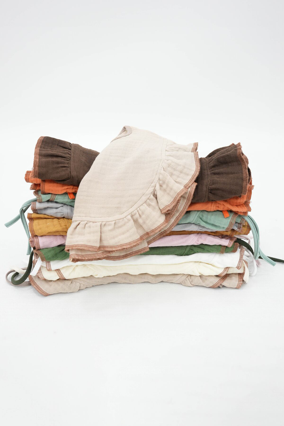 Mordesign Bebek Mama Önlüğü  Pamuk 4 Kat Müslin Kumaş,Diş Çıkarma Besleme S