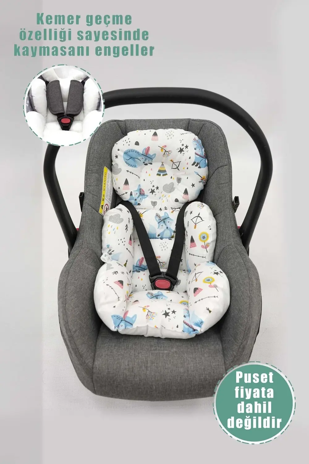 Bebek Ortopedik Puset Minder / Örtü, 2'li Avantajlı Puset Set, Ti