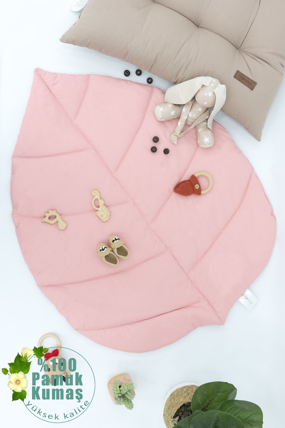 Mordesign Bebek Oyun Matı, Yenidoğan Emekleme Pedi, Aktivite Matı, Santorin