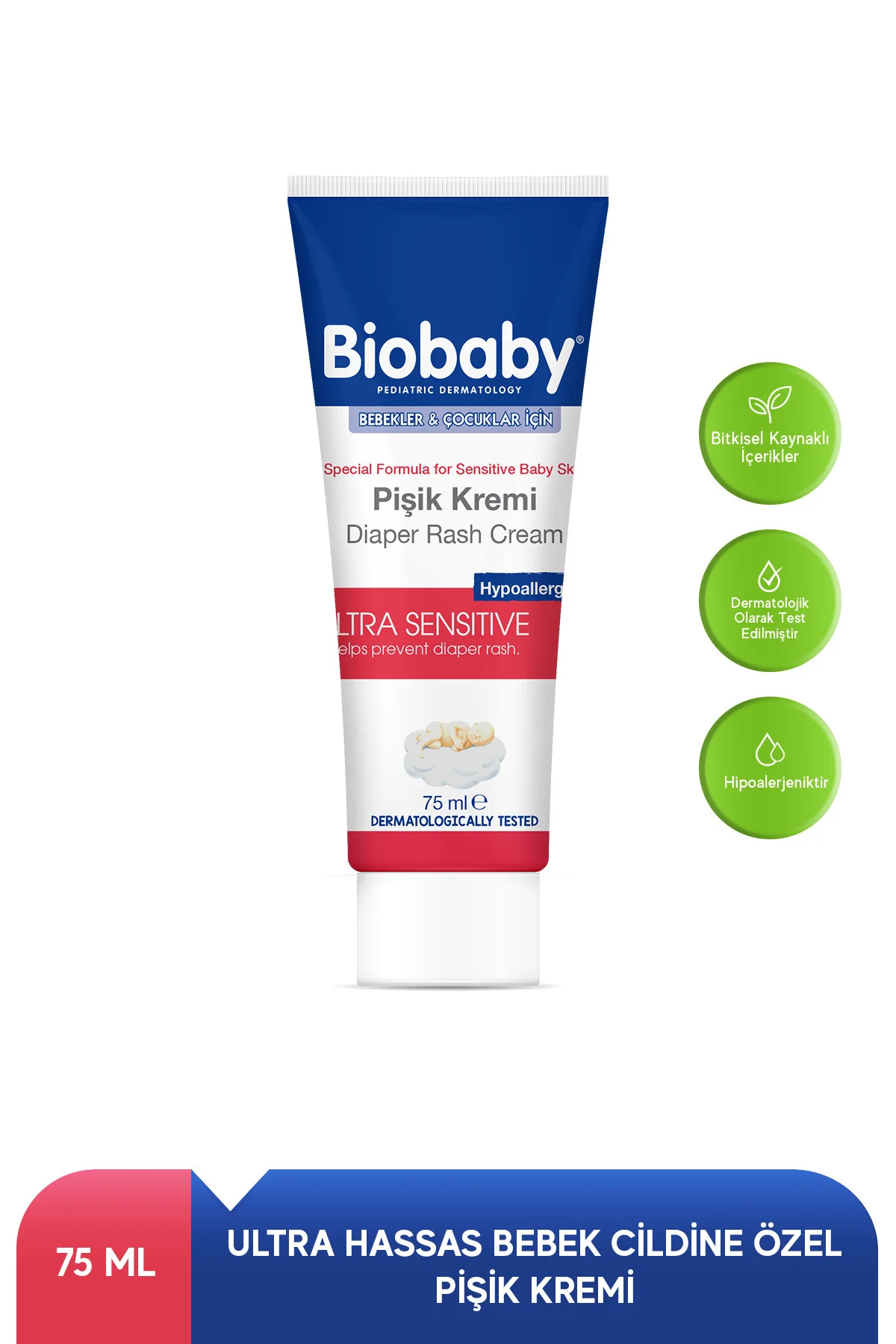 Bebek Pişik Kremi 75 g – Çinko Oksit, Organik Kır İğdesi Yağı ve Zeytinyağı İçerir Bebek Pişik Kremi 75 g – Çinko Oksit, Organik Kır İğdesi Yağı ve Zeytinyağı İçerir