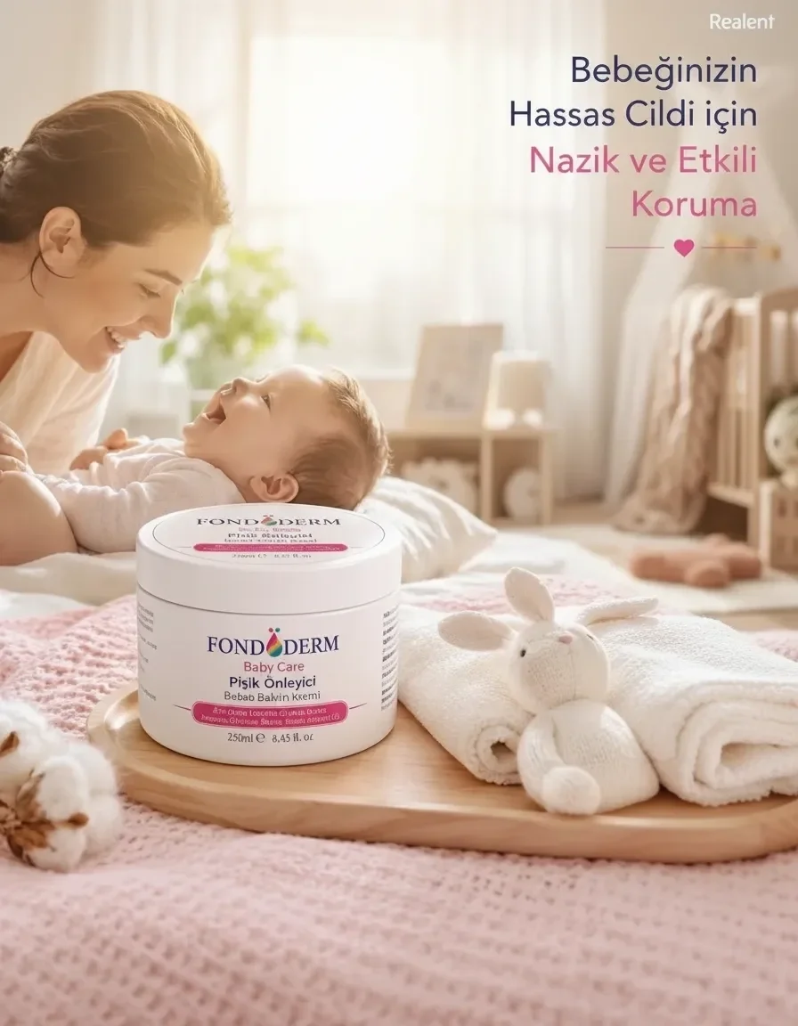 Bebek Pişik Kremi Çinko Oksit ve Lanolin İçerikli Bariyer Krem Yoğun Onarıcı Cilt Bakım Kremi