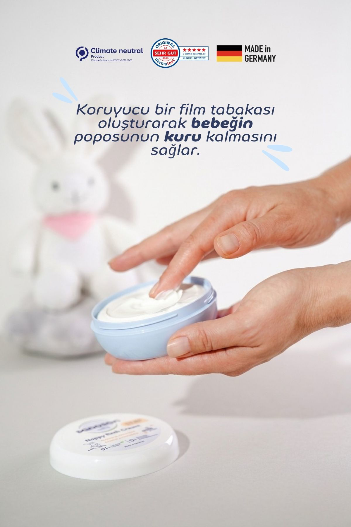 Bebek Pişik Önleyici Krem 150 ml – Yüksek Çinko ve Süt Proteinli Bariyer Koruyucu Bakım Kremi