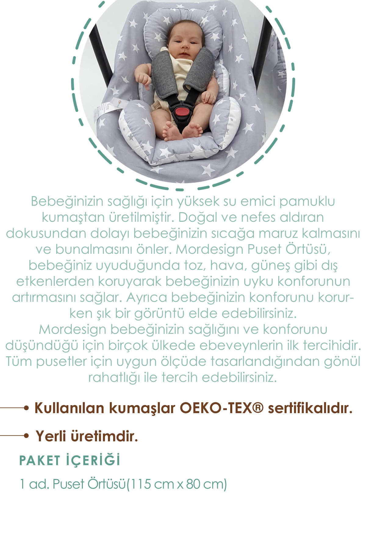 Bebek Puset Örtüsü, Çok Amaçlı Yenidoğan Örtüsü, Askı Stil, Gökku
