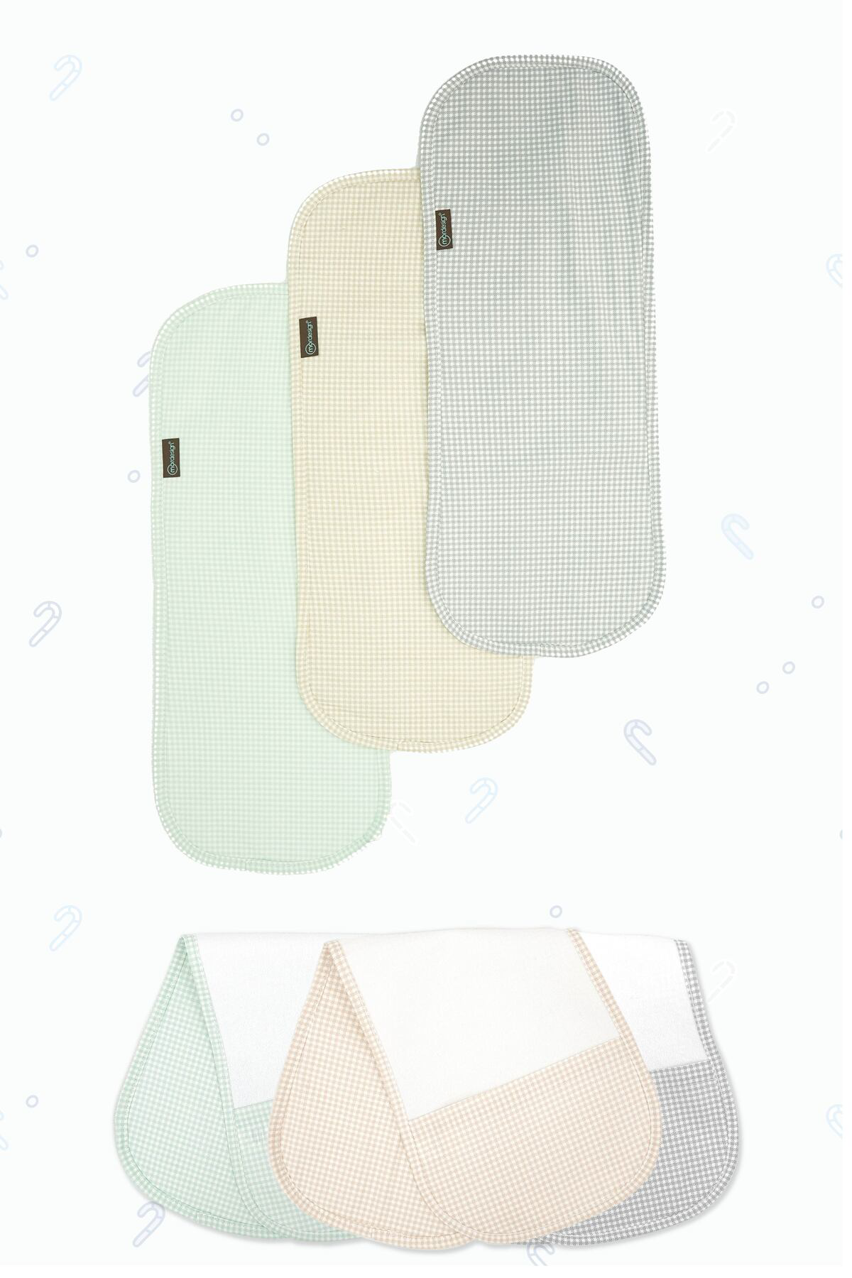 Mordesign Bebek Salya Bezi,Ağız Mendili,Ultra Yumuşak Geğirme Bezi,2 Katman