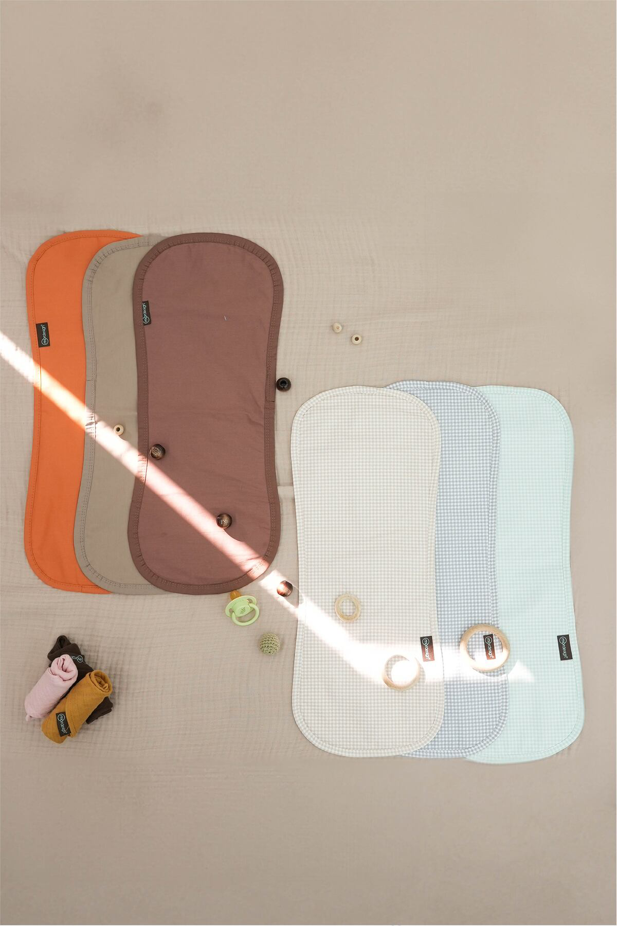 Mordesign Bebek Salya Bezi,Ağız Mendili,Ultra Yumuşak Geğirme Bezi,2 Katman