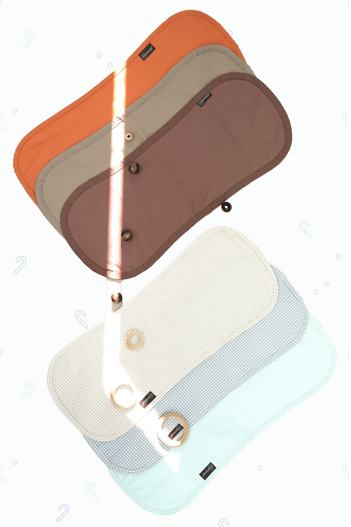 Mordesign Bebek Salya Bezi,Ağız Mendili, Yumuşak Geğirme Bezi,2 Katmanlı Sı